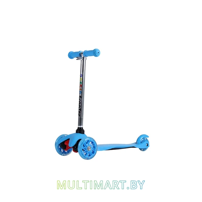 Самокат 21st Scooter Mini BL 038 голубой, прозрачные колёса